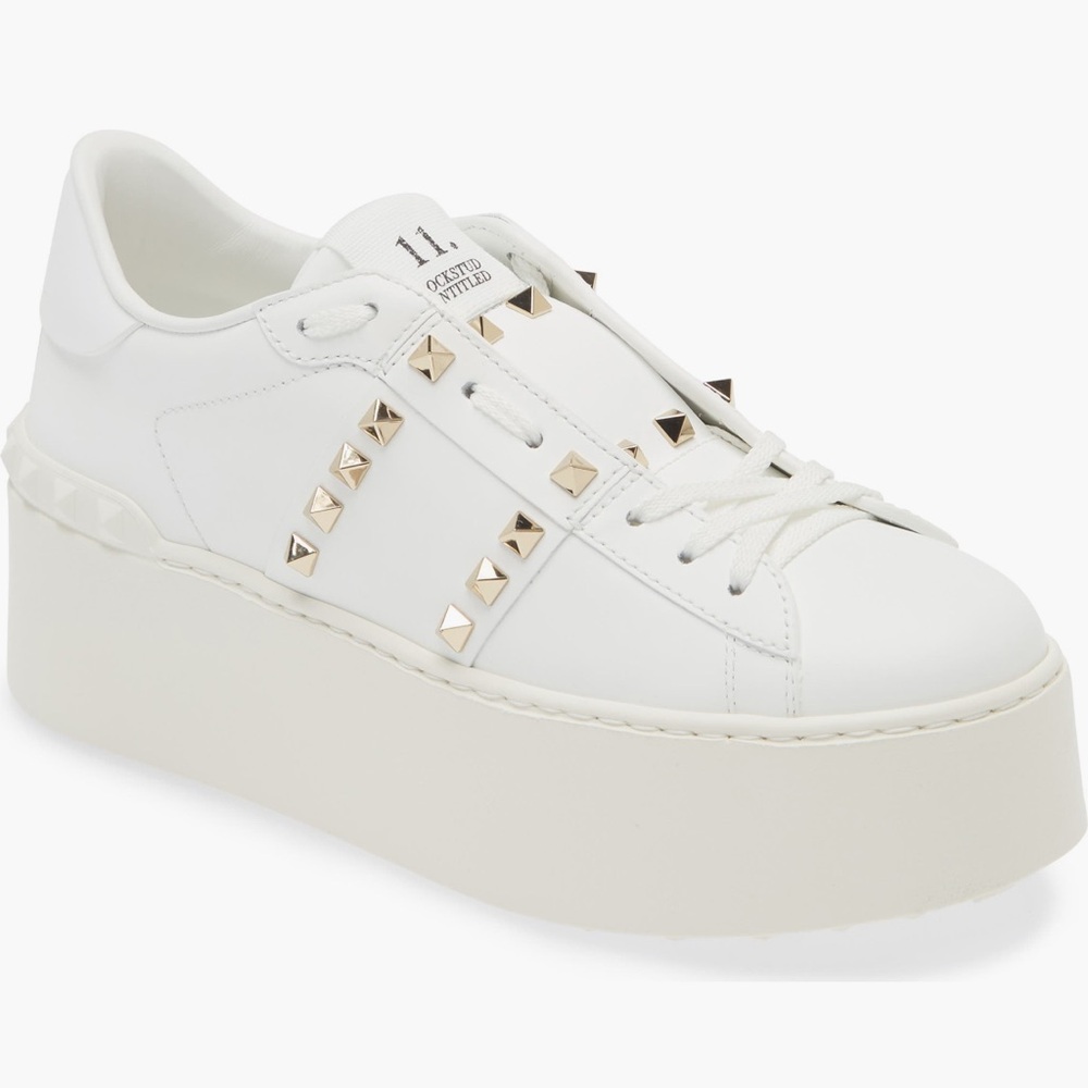 Valentino Garavani White Untitled Platform Sneakers sz EU 36.5 New In Box